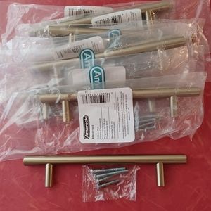 Drawer pulls brass 5 inch centers set of 10 amerock